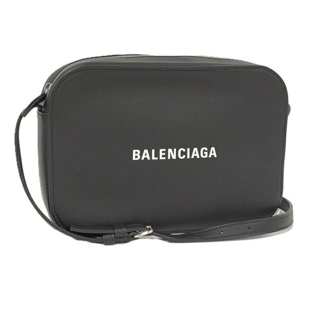 Balenciaga Shoulder Bag Camera Leather Black